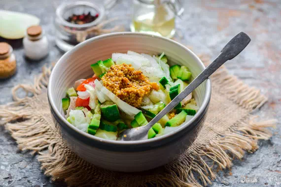 сытный салат с булгуром и мясом рецепт фото 7